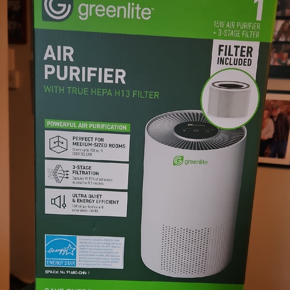 Air Purifier with True HEPA Filter - White